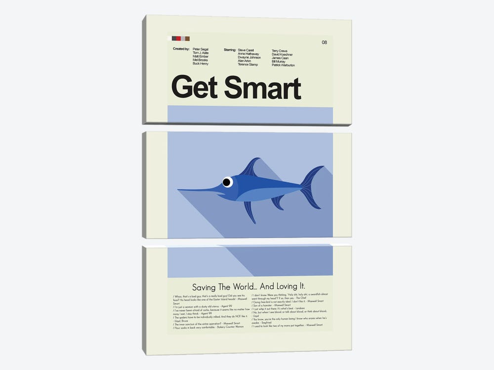 Get Smart by Prints and Giggles by Erin Hagerman 3-piece Art Print