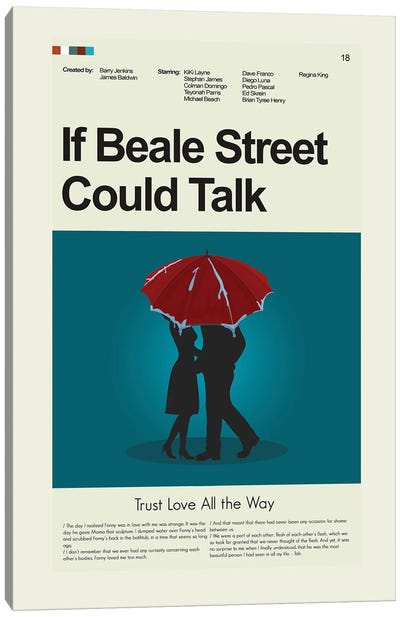 If Beale Street Could Talk Canvas Art Print - Romance Movie Art