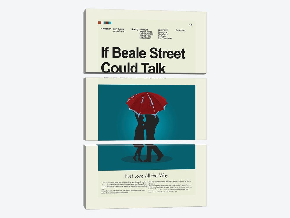 If Beale Street Could Talk by Prints and Giggles by Erin Hagerman 3-piece Canvas Wall Art