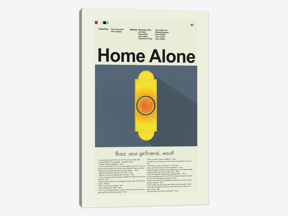 Home Alone by Prints and Giggles by Erin Hagerman 1-piece Art Print