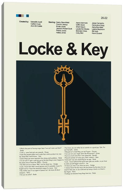 Locke And Key Canvas Art Print - Prints And Giggles by Erin Hagerman