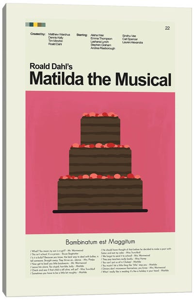 Matilda The Musical Canvas Art Print - Musical Movie Art