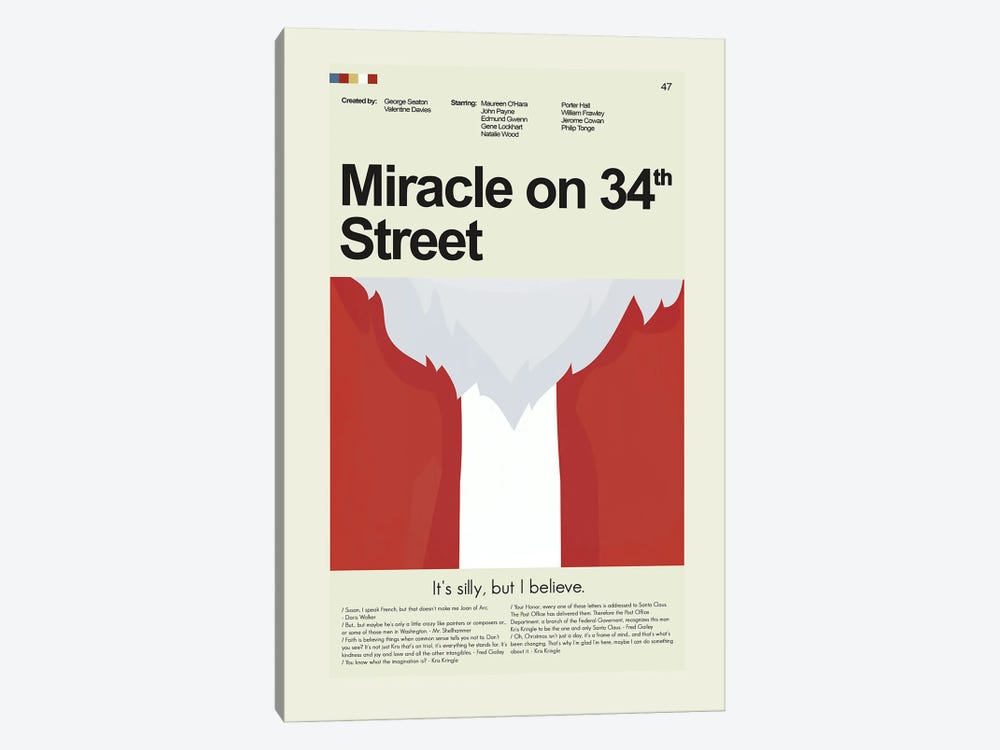 Miracle On 34th Street by Prints and Giggles by Erin Hagerman 1-piece Canvas Art Print