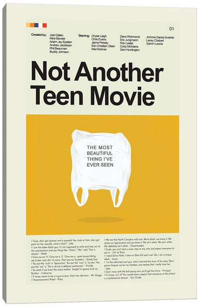 Not Another Teen Movie Canvas Art Print - Prints And Giggles by Erin Hagerman