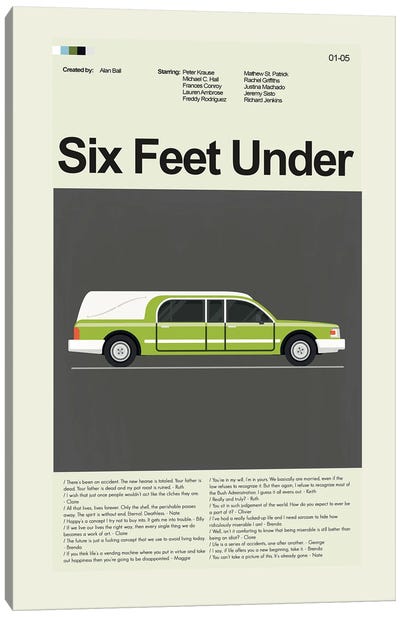 Six Feet Under Canvas Art Print - Drama TV Show Art