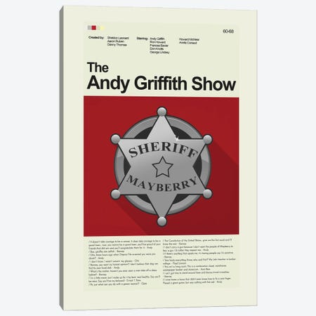 The Andy Griffith Show Canvas Print #PAG487} by Prints and Giggles by Erin Hagerman Canvas Wall Art