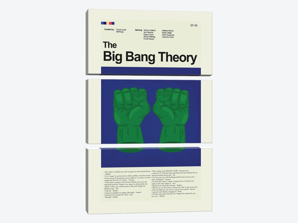 The Big Bang Theory by Prints and Giggles by Erin Hagerman 3-piece Canvas Artwork