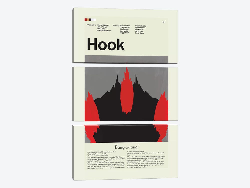Hook by Prints and Giggles by Erin Hagerman 3-piece Art Print