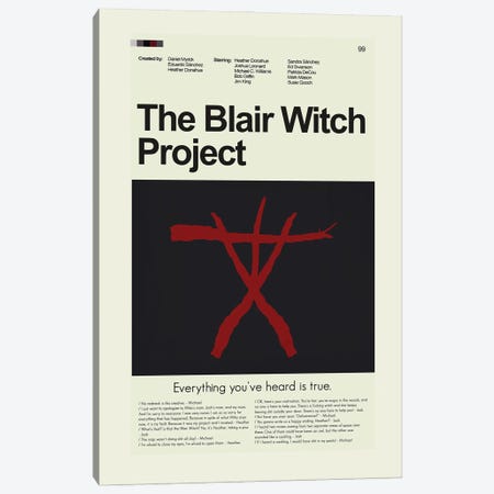 The Blair Witch Project Canvas Print #PAG490} by Prints and Giggles by Erin Hagerman Canvas Wall Art