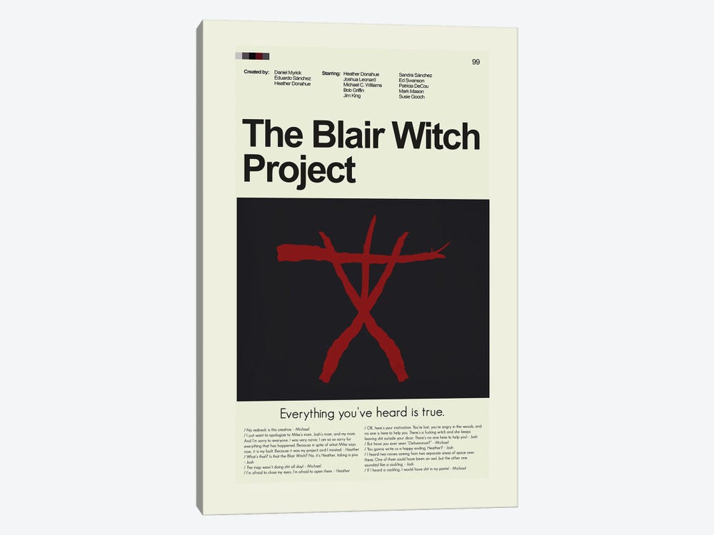 The Blair Witch Project by Prints and Giggles by Erin Hagerman 1-piece Canvas Artwork