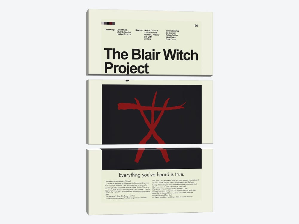 The Blair Witch Project by Prints and Giggles by Erin Hagerman 3-piece Canvas Art