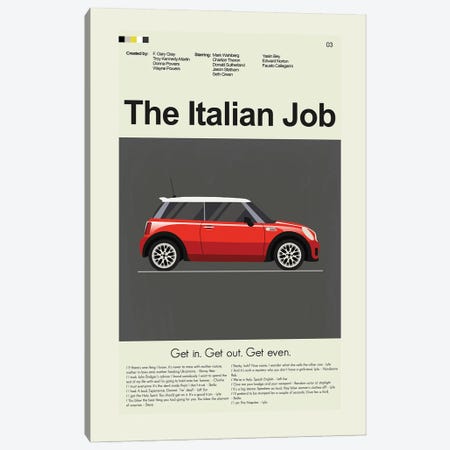 The Italian Job Canvas Print #PAG492} by Prints and Giggles by Erin Hagerman Canvas Wall Art