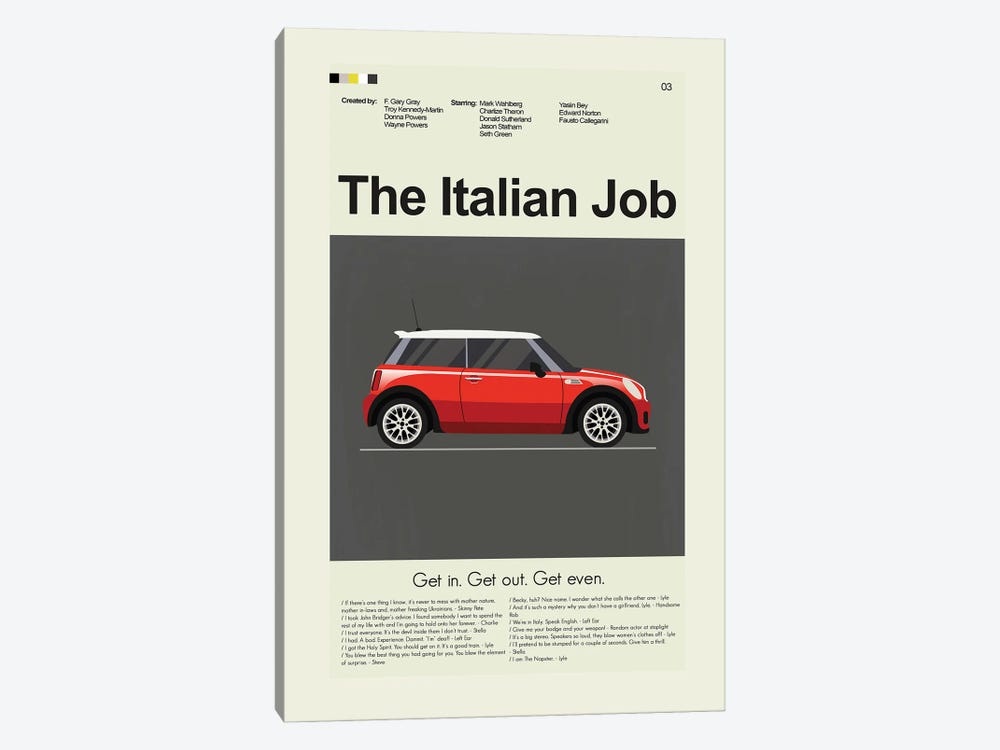 The Italian Job by Prints and Giggles by Erin Hagerman 1-piece Canvas Wall Art