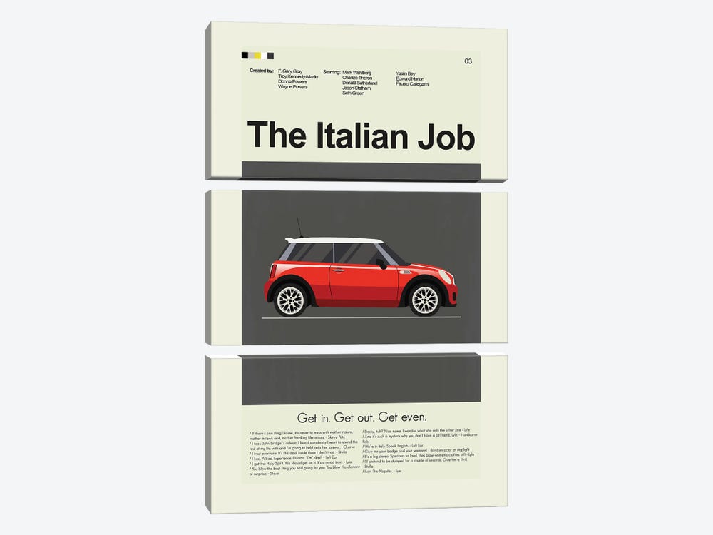 The Italian Job by Prints and Giggles by Erin Hagerman 3-piece Canvas Art