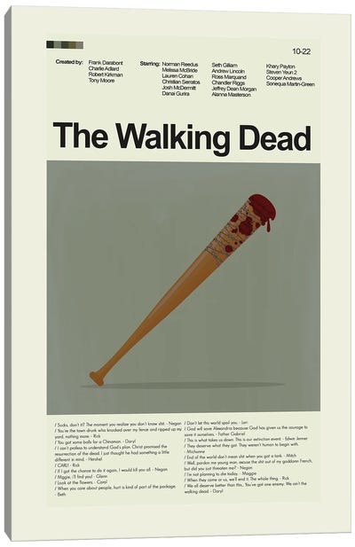 The Walking Dead Canvas Art Print - Horror TV Show Art