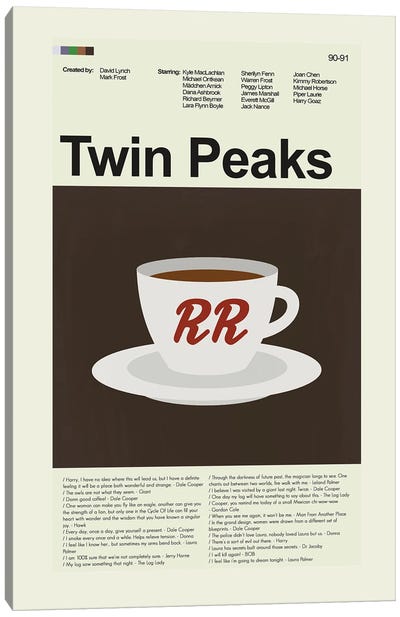 Twin Peaks Canvas Art Print - Minimalist Movie Posters