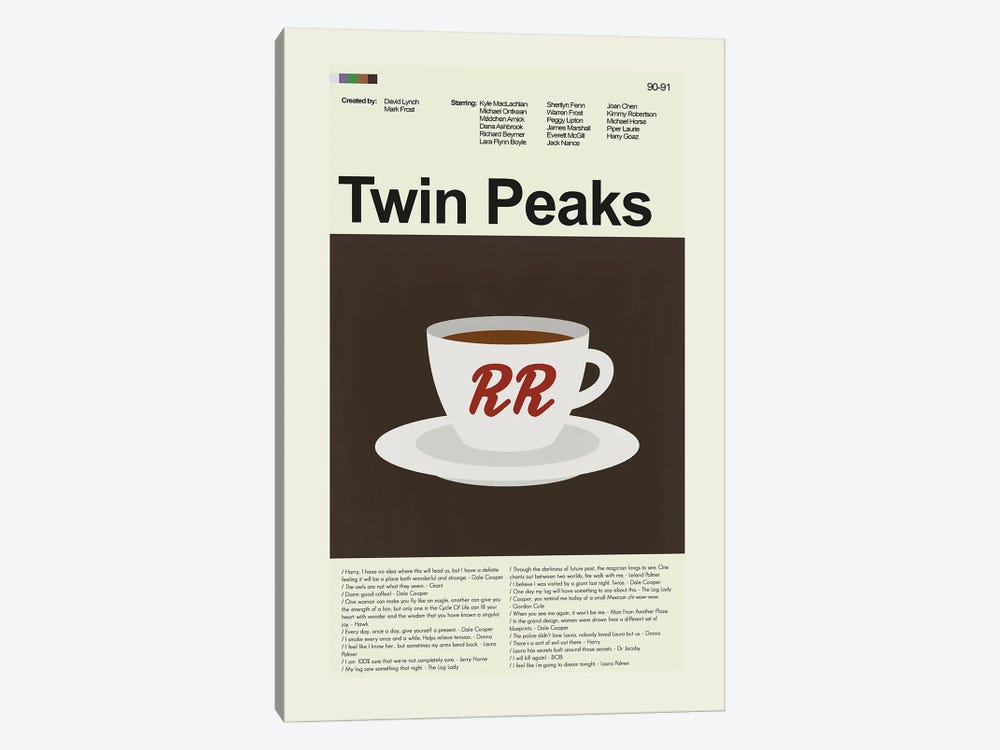 Twin Peaks by Prints and Giggles by Erin Hagerman 1-piece Art Print