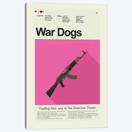 War Dogs Canvas Print #PAG499} by Prints and Giggles by Erin Hagerman Canvas Wall Art