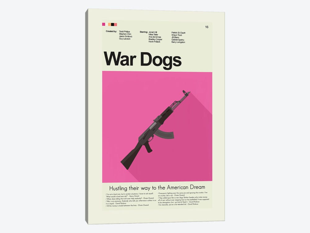 War Dogs by Prints and Giggles by Erin Hagerman 1-piece Canvas Print