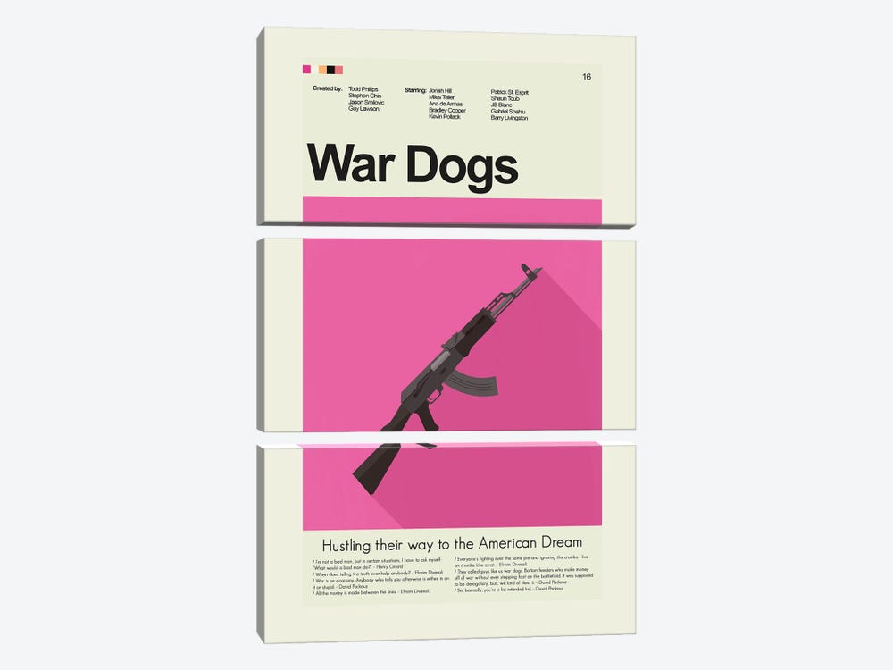 War Dogs by Prints and Giggles by Erin Hagerman 3-piece Art Print