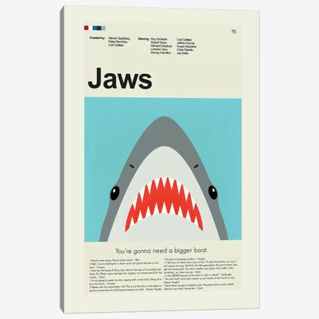Jaws Canvas Print #PAG49} by Prints and Giggles by Erin Hagerman Canvas Art Print