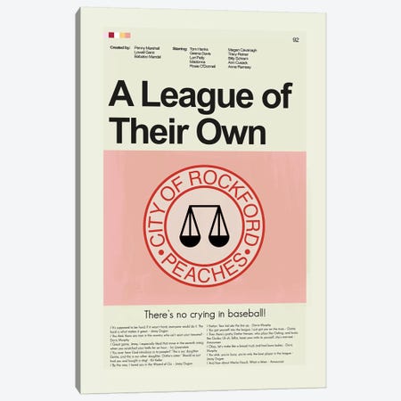 A League Of Their Own Canvas Print #PAG4} by Prints and Giggles by Erin Hagerman Art Print