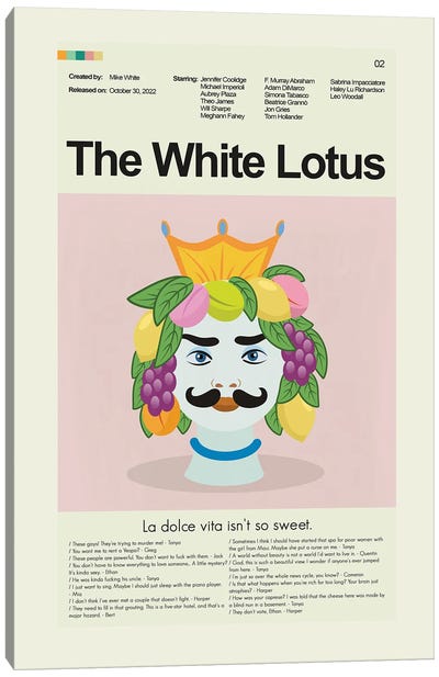 The White Lotus Season 2 Canvas Art Print - Prints And Giggles by Erin Hagerman