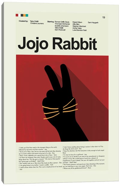 Jojo Rabbit Canvas Art Print - Prints And Giggles by Erin Hagerman