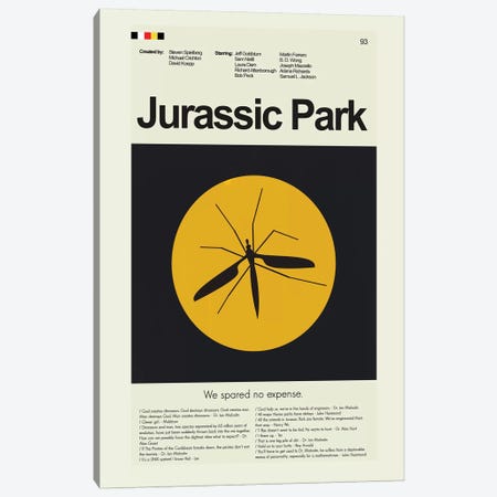 Jurassic Park Canvas Print #PAG51} by Prints and Giggles by Erin Hagerman Canvas Art