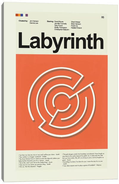 Labyrinth Canvas Art Print - Cult Movie Art
