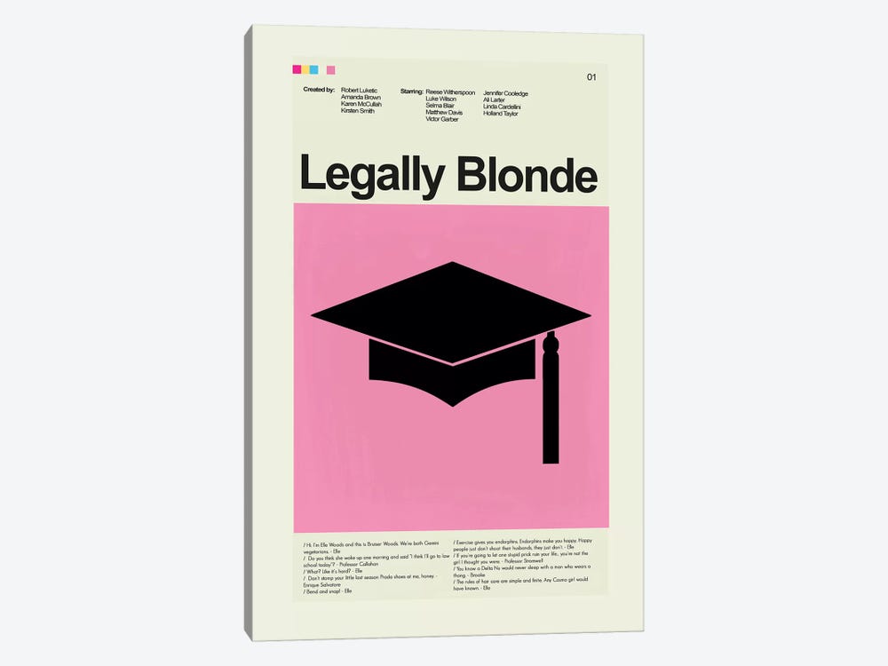 Legally Blonde by Prints and Giggles by Erin Hagerman 1-piece Canvas Artwork