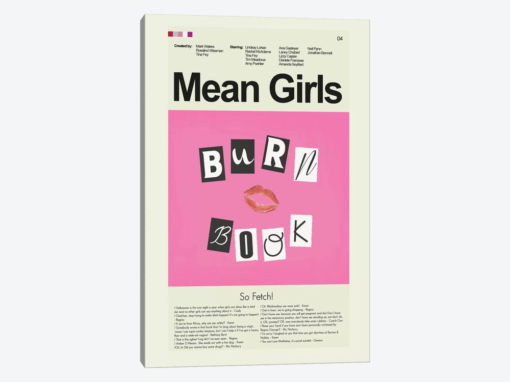 Mean Girls by Prints and Giggles by Erin Hagerman 1-piece Canvas Artwork