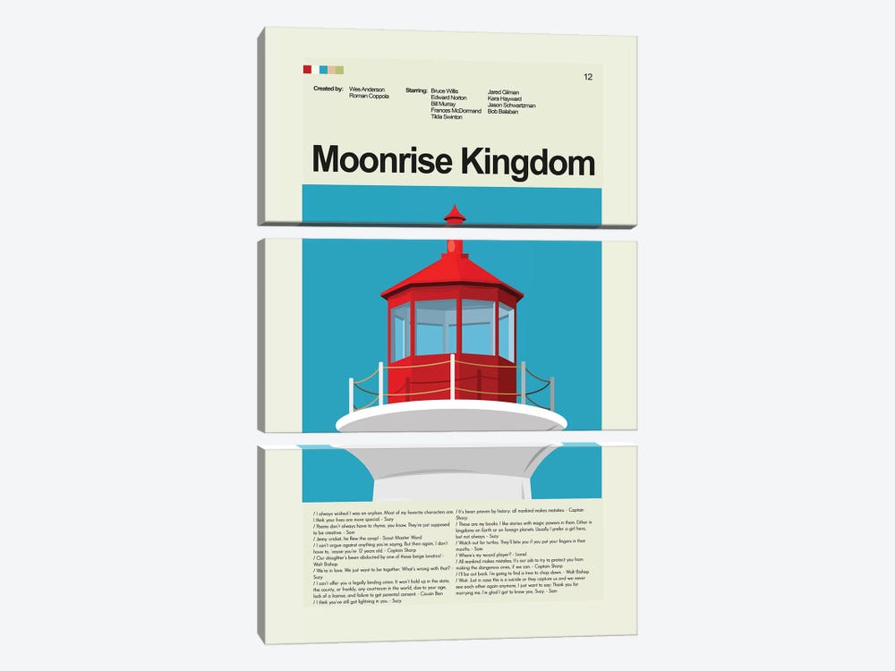 Moonrise Kingdom by Prints and Giggles by Erin Hagerman 3-piece Art Print