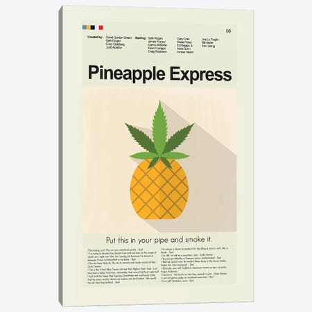 Pineapple Express Canvas Print #PAG67} by Prints and Giggles by Erin Hagerman Canvas Wall Art