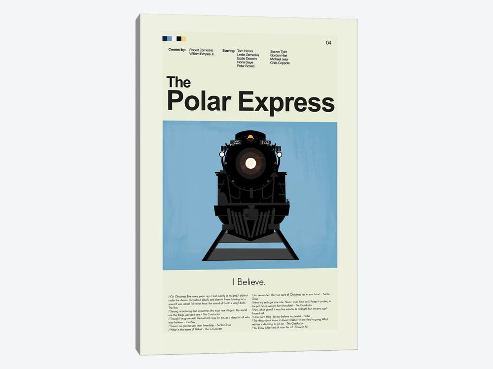 Polar Express by Prints and Giggles by Erin Hagerman 1-piece Canvas Artwork