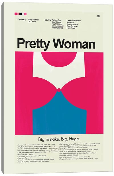 Pretty Woman Canvas Art Print - Prints And Giggles by Erin Hagerman