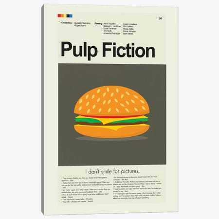 Pulp Fiction Canvas Print #PAG73} by Prints and Giggles by Erin Hagerman Canvas Artwork
