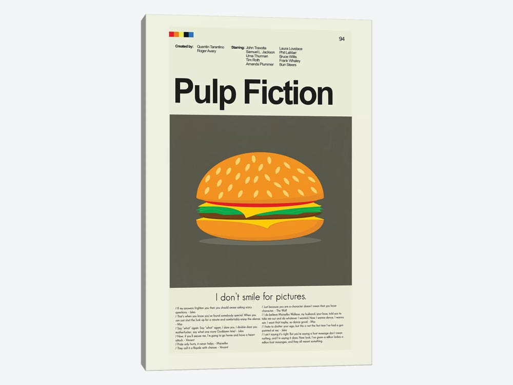Pulp Fiction by Prints and Giggles by Erin Hagerman 1-piece Art Print