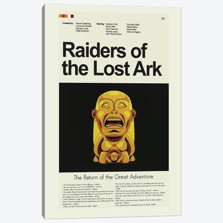 Raiders Of The Lost Ark Canvas Print #PAG74} by Prints and Giggles by Erin Hagerman Canvas Art Print