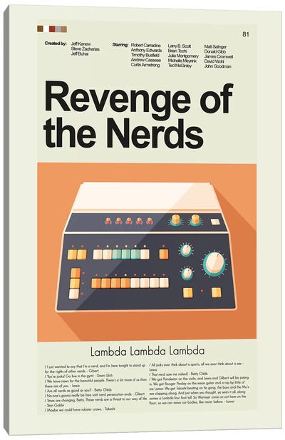 Revenge Of The Nerds Canvas Art Print - Prints And Giggles by Erin Hagerman