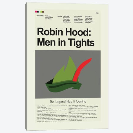 Robin Hood Men In Tights Canvas Print #PAG76} by Prints and Giggles by Erin Hagerman Canvas Print