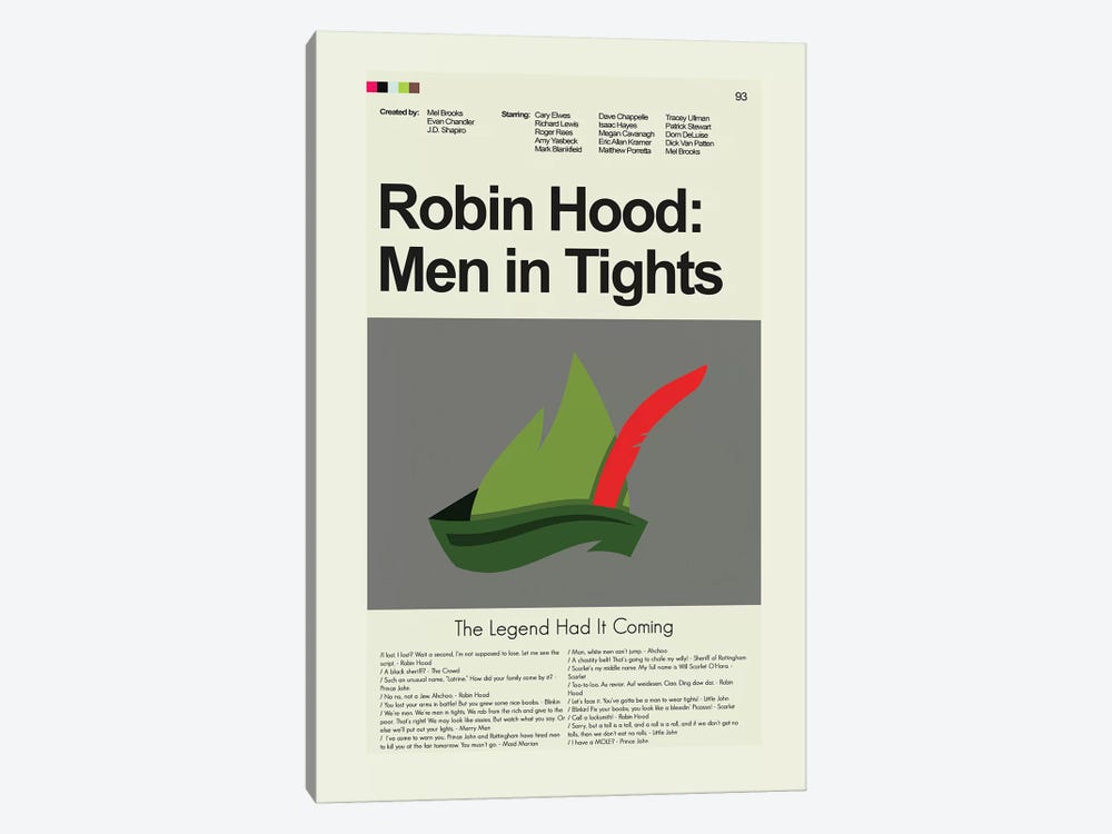 Robin Hood Men In Tights by Prints and Giggles by Erin Hagerman 1-piece Canvas Artwork