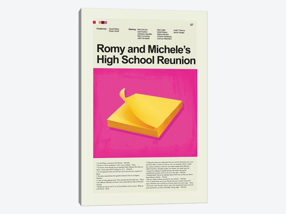 Romy and Michele's High School Reunion by Prints and Giggles by Erin Hagerman 1-piece Canvas Art