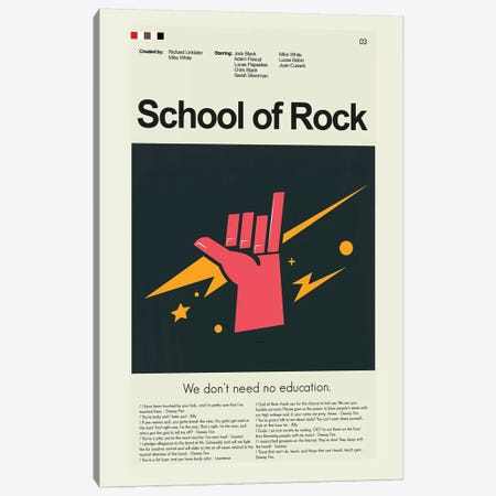 School Of Rock Canvas Print #PAG79} by Prints and Giggles by Erin Hagerman Canvas Art