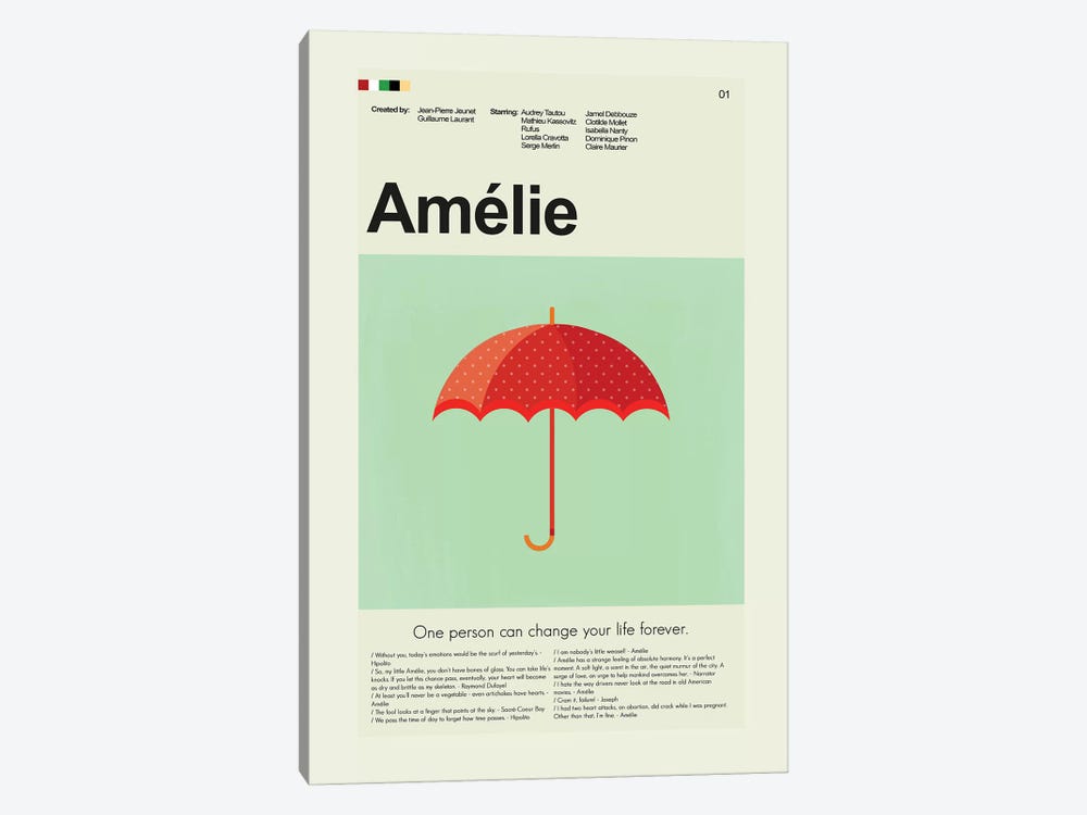 Amelie by Prints and Giggles by Erin Hagerman 1-piece Canvas Artwork