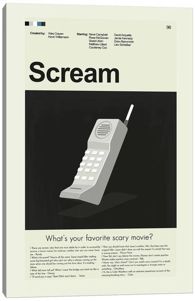 Scream Canvas Art Print - Horror Movie Art