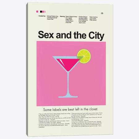 Sex And The City Canvas Print #PAG82} by Prints and Giggles by Erin Hagerman Art Print