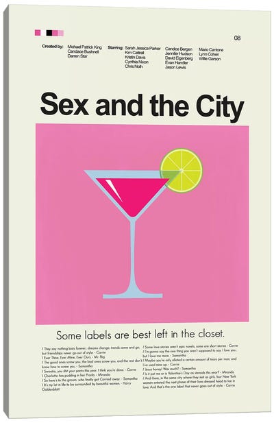 Sex And The City Canvas Art Print - Prints And Giggles by Erin Hagerman