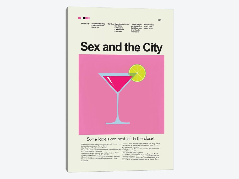 Sex And The City by Prints and Giggles by Erin Hagerman 1-piece Art Print
