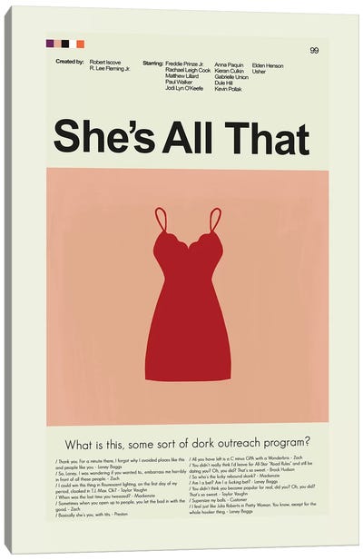 She's All That Canvas Art Print - Prints And Giggles by Erin Hagerman